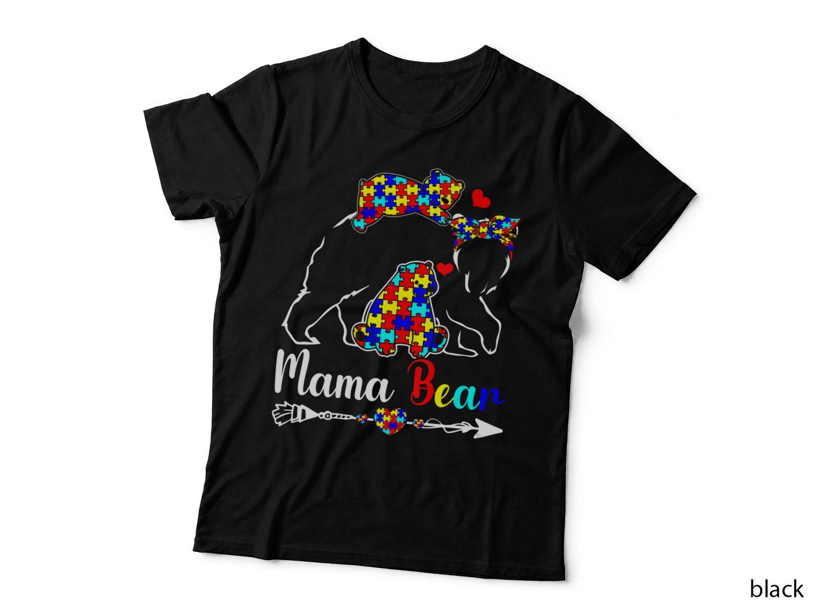 Cute Autism Awareness Mama Bear Mom Mommy Bear Mother's Day T-Shirt