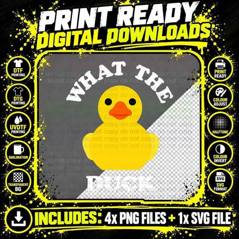 Cute Rubber Duck Lover Bird Quack Duckies Funny Rubber Png SVG Digital Bundle