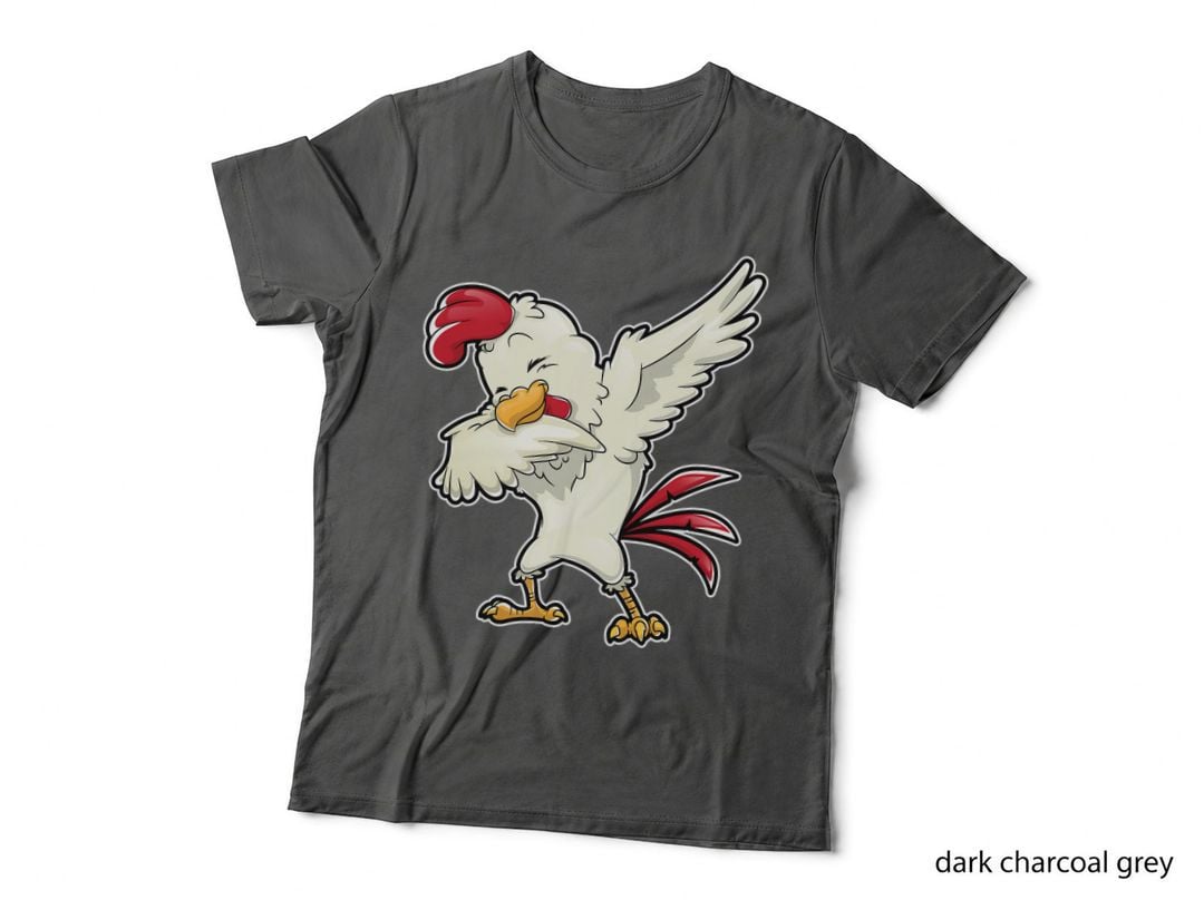 Dabbing Chicken Farmer Farm Boys Girls Dab Funny Farming T-Shirt