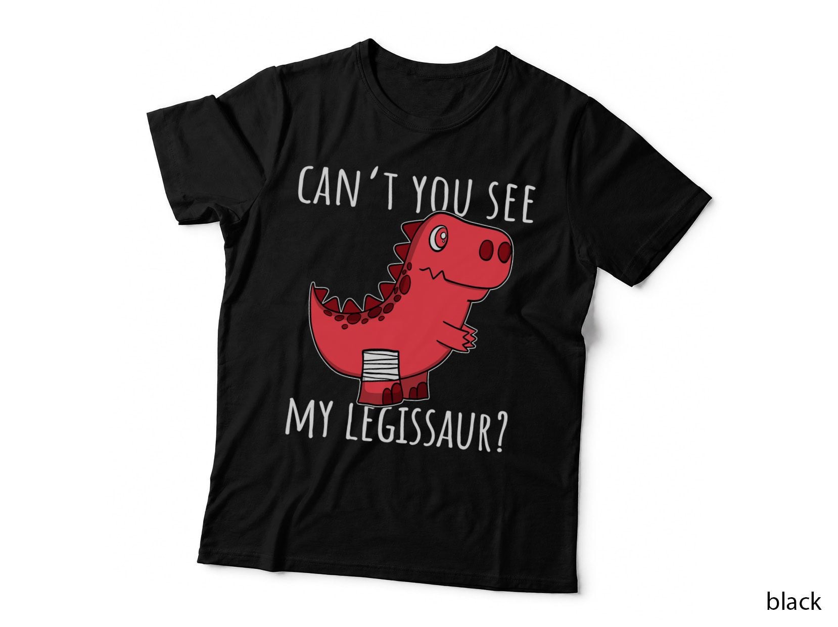 Dinosaur Broken Leg Get Well Soon for Girls Leg Injury T-Shirt