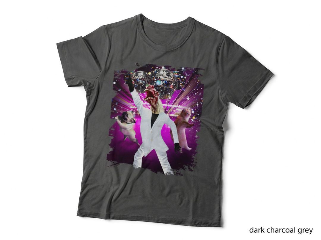 Disco Ball Chicken Dancing Funny T-Shirt