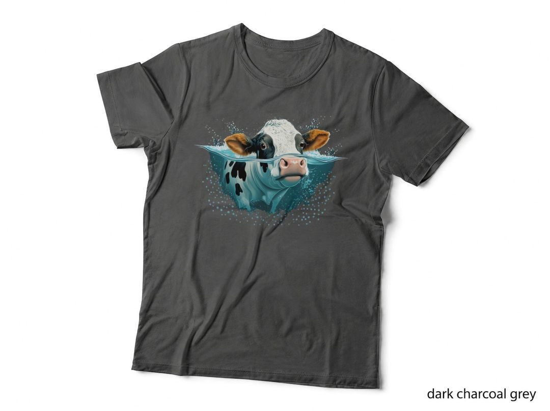 Diving Cattle and Swimming Water Cow, Funny Lover Gift Pet Mom T-Shirt
