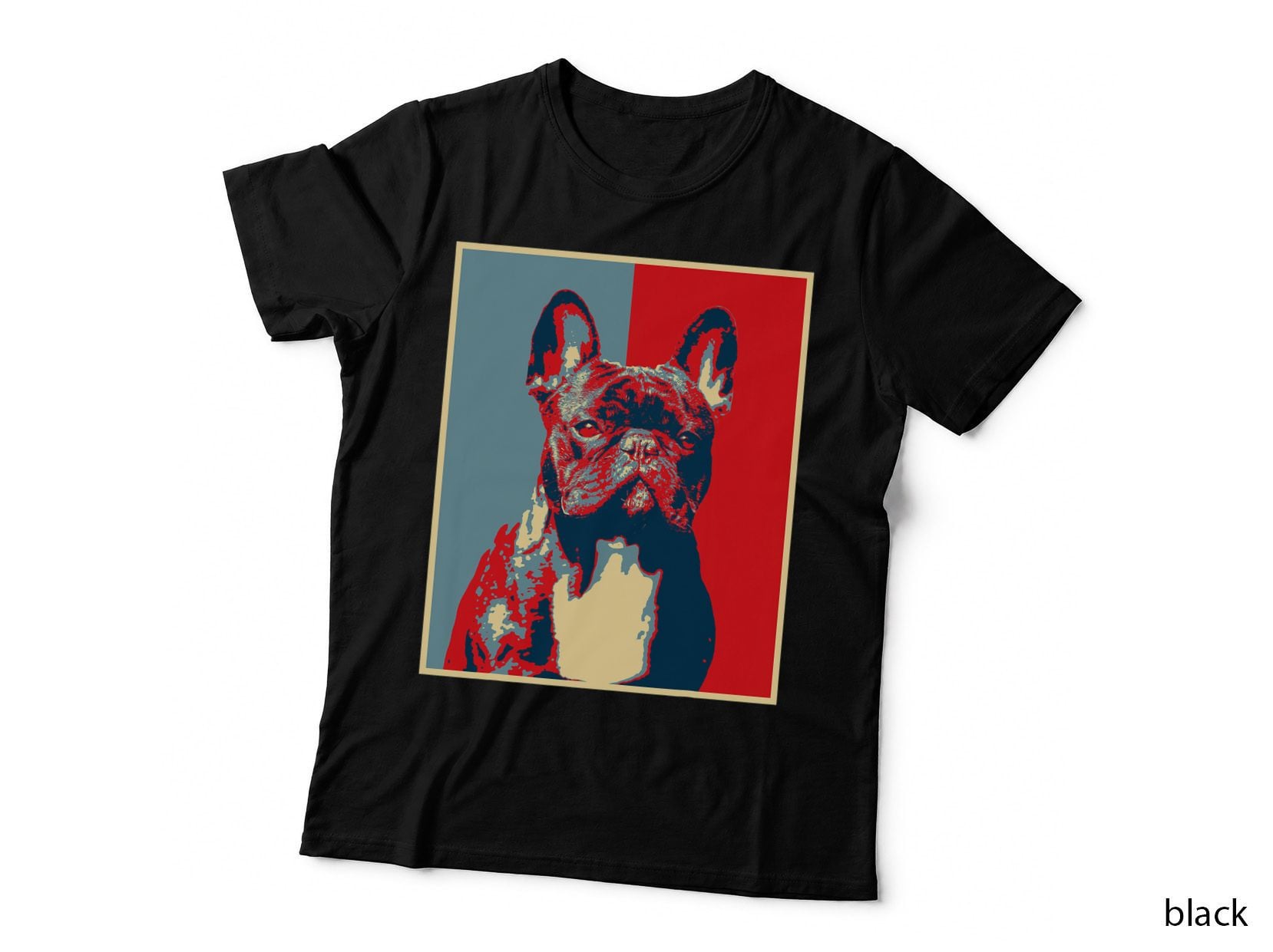 Dog Artwork Frenchie - Vintage Silhouette French Bulldog T-Shirt