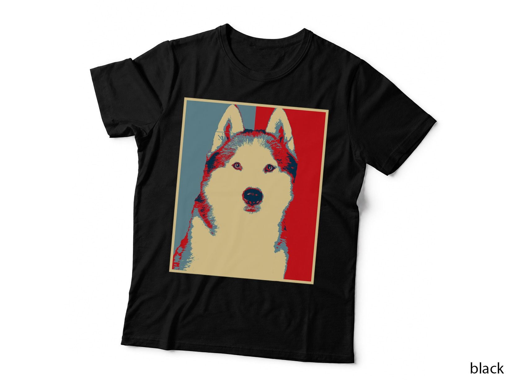 Dog Artwork Husky - Vintage Silhouette Siberian Husky T-Shirt