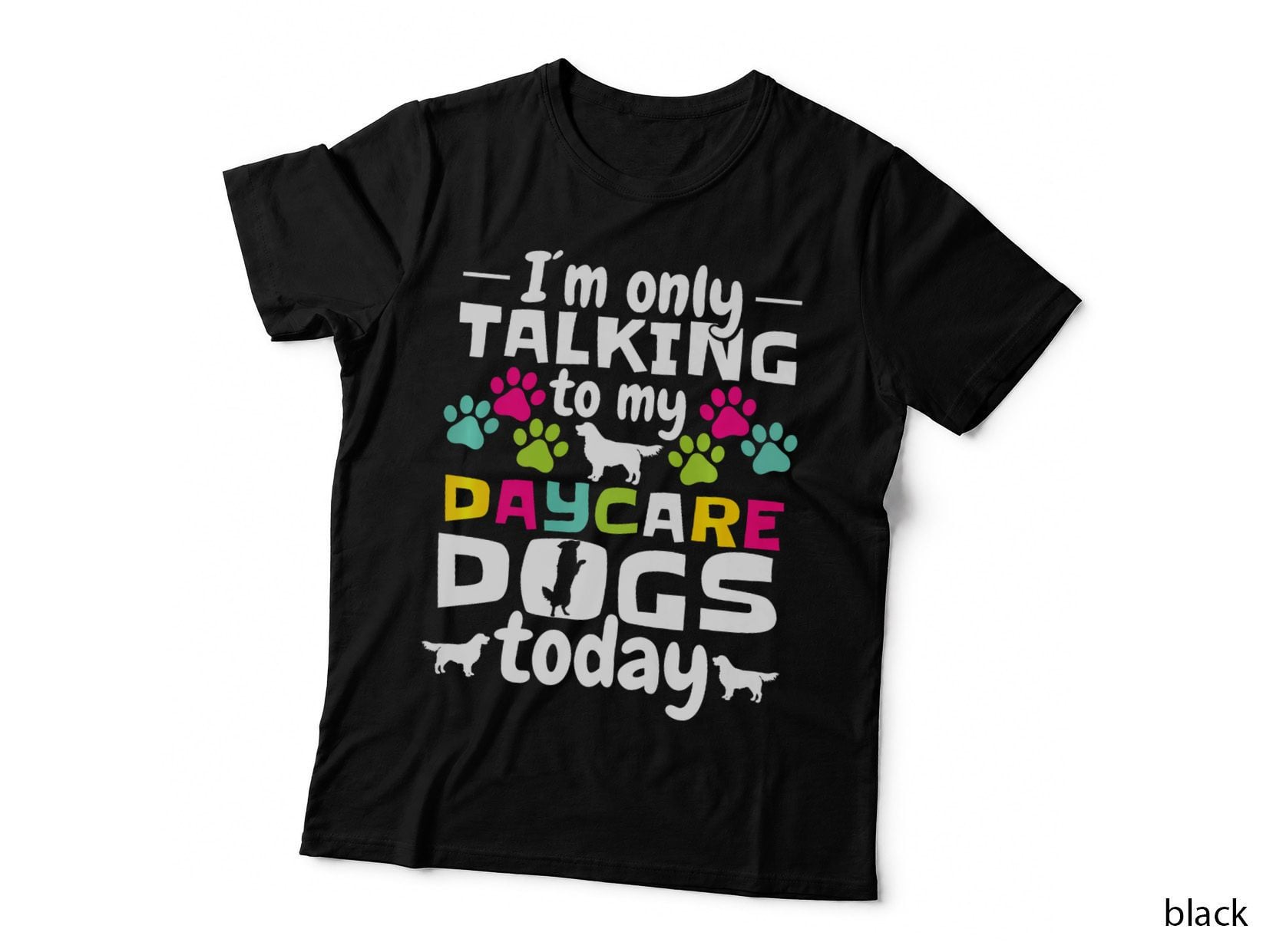 Doggie Day Care Doggy Daycare Service Dog Daycare Worker, Vintage Retro T-Shirt