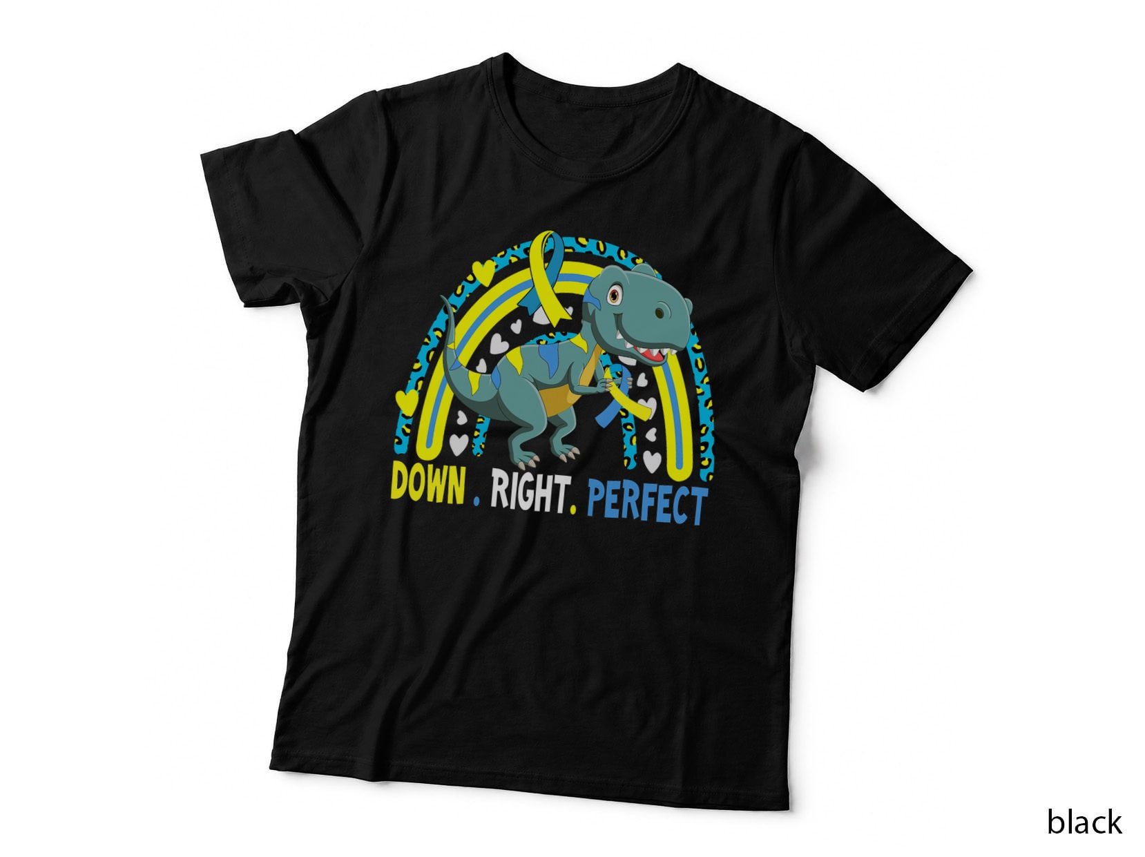 Down Syndrome Awareness Down Right Perfect T21 Dinosaur Kids T-Shirt