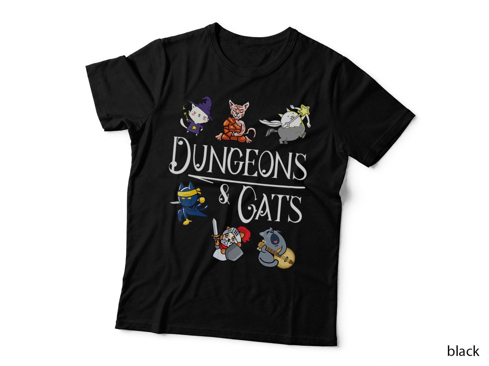 Dungeons and Cats Funny Cat Kitten Lover Kitty DND, Pride Graphic T-Shirt