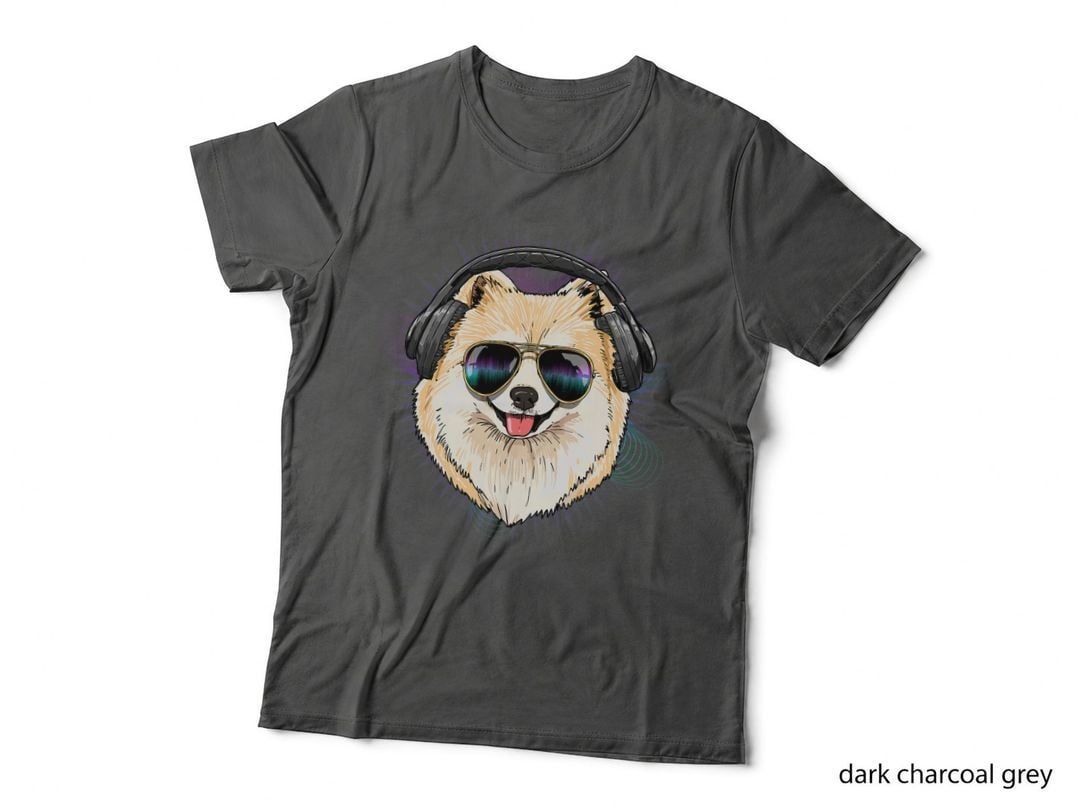 EDM House Music DJ Pomeranian Dog Music Lover Music Artist T-Shirt