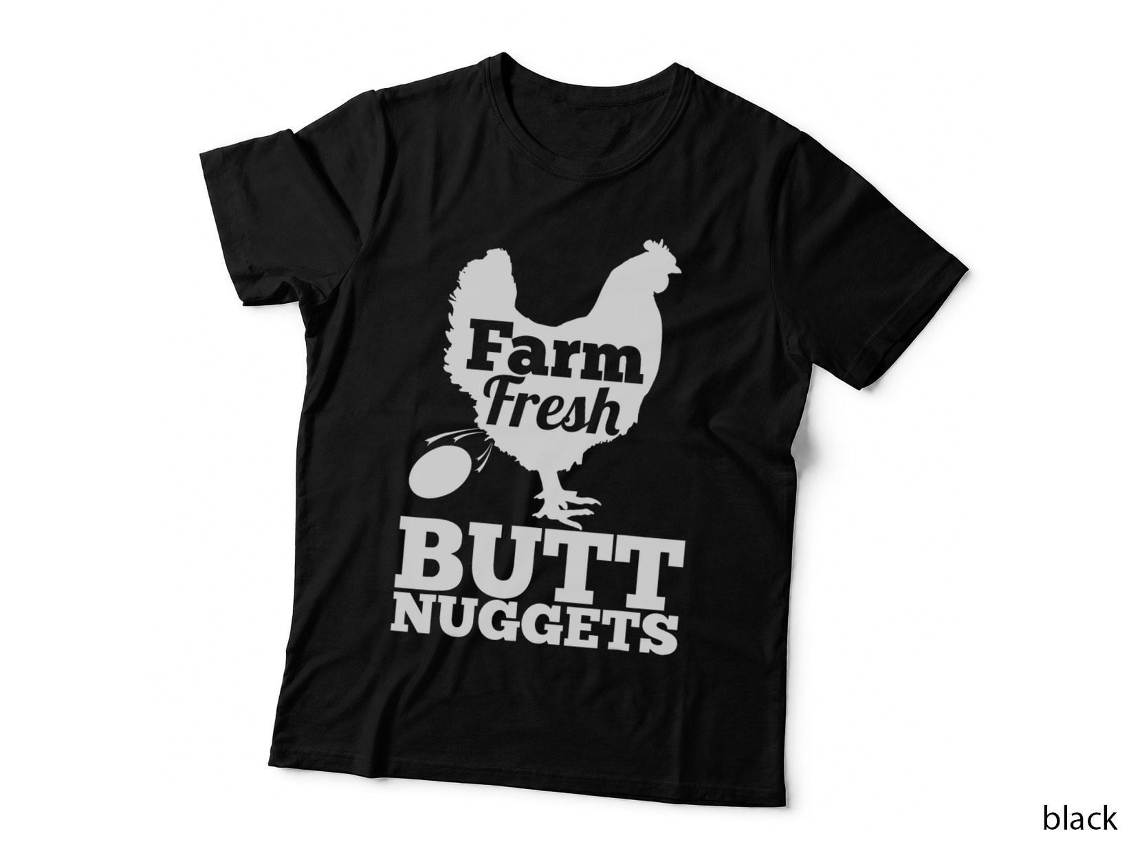 Farm Fresh Butt Nuggets Poultry Farmer Gift Funny Chicken T-Shirt