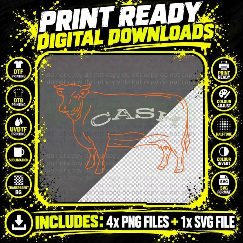 Funny Accounting Pun Cash Cow T-Shirt Png SVG Digital Bundle