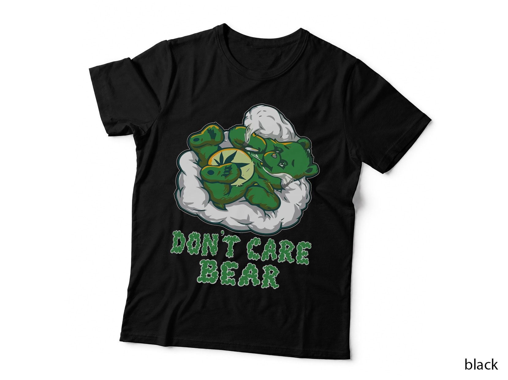 Funny Bear Smoking Weed Cannabis Marijuana 420 Stoner Gift T-Shirt