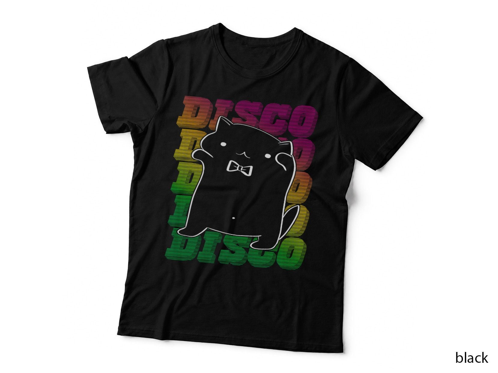 Funny Disco Dancing Cat Meme Cats Kitten Animal Party Pet T-Shirt