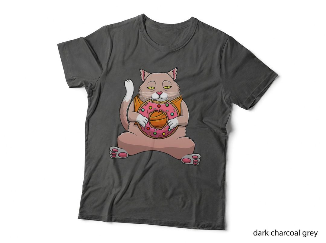 Funny Donut Cat Design for Kids Men Women Doughnut Foodie T-Shirt