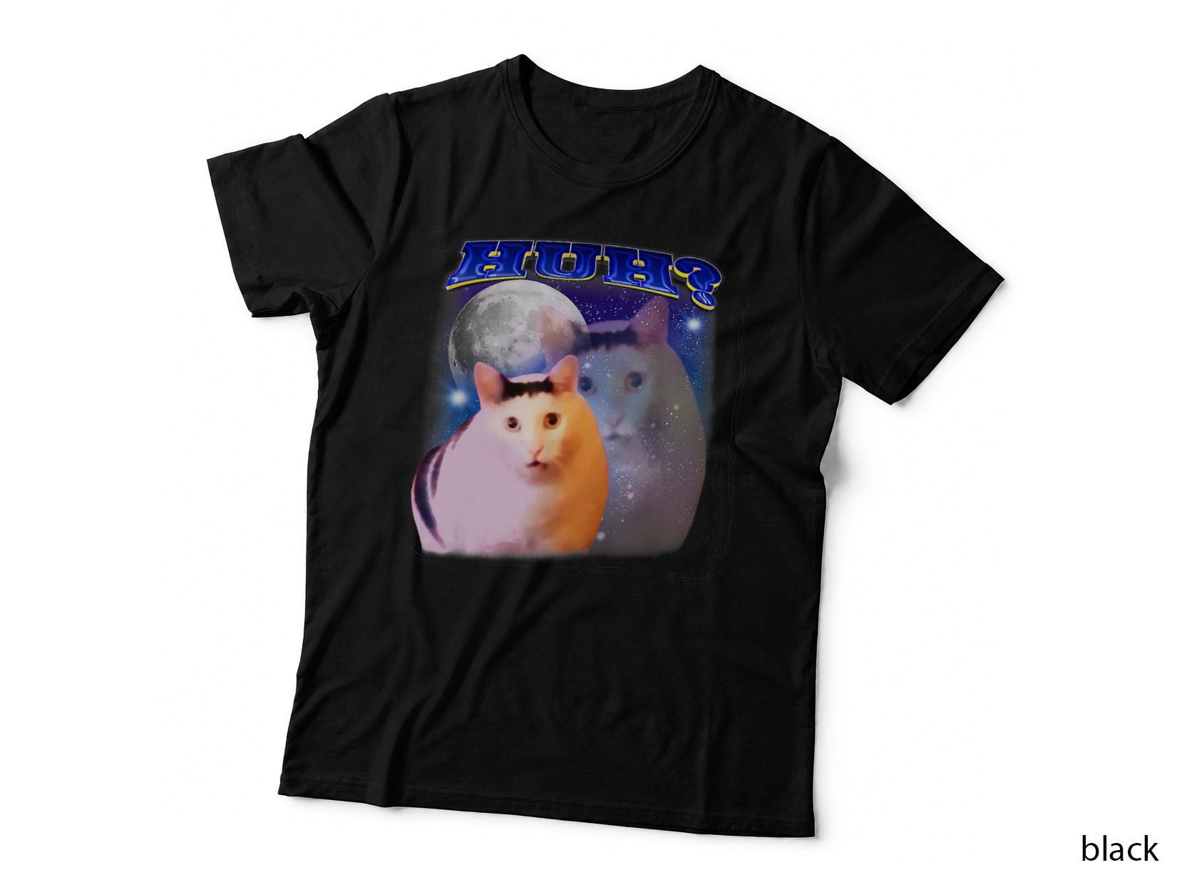 Funny Meme Huh Cat Funny Meme Huh Cat Kid Men Women Friend T-Shirt