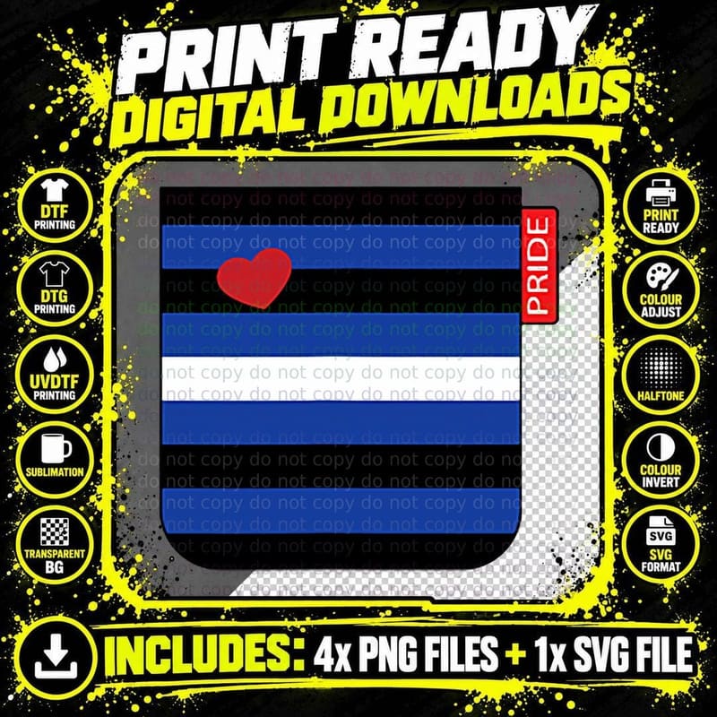 Gay Bear Leather Pride Pocket Print Flag T-Shirt Png SVG Digital Bundle