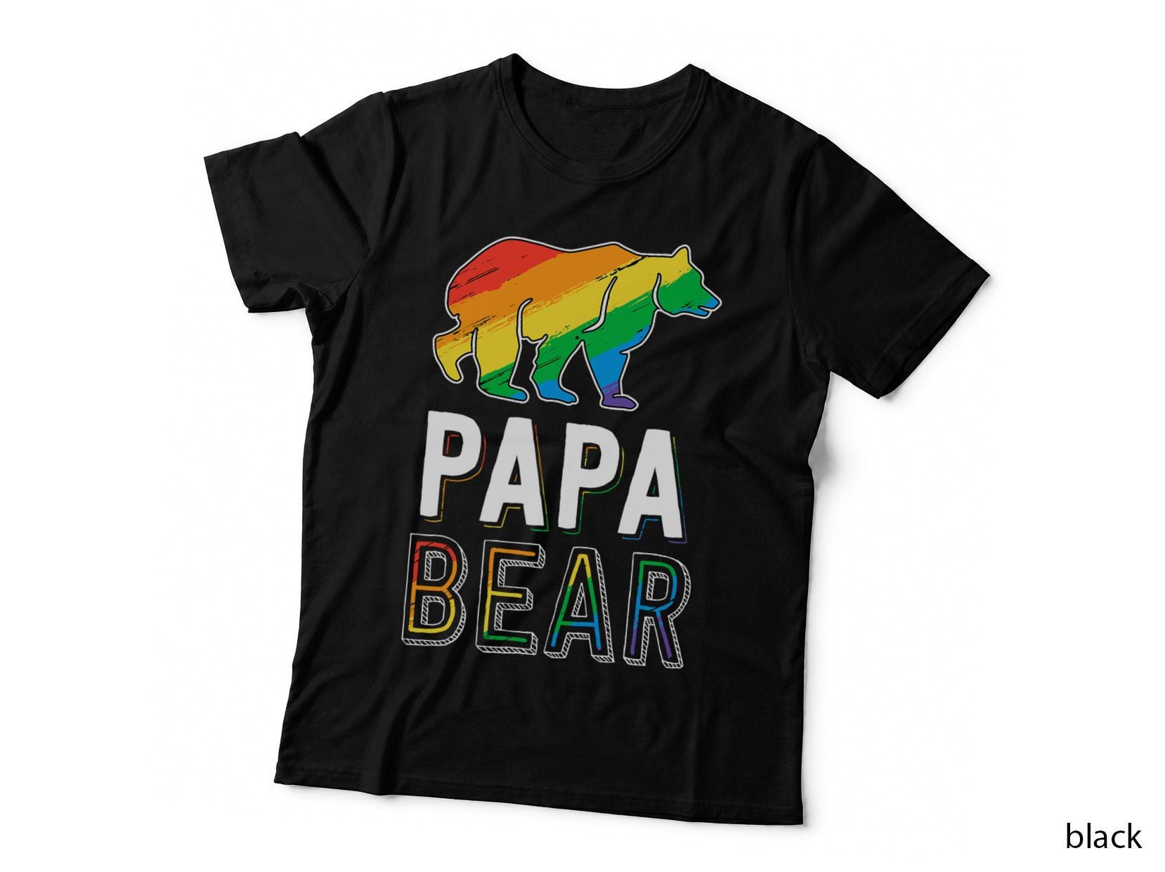 Gay Papa Bear Shirt Proud Dad LGBTQ Parent LGBT Father T-Shirt