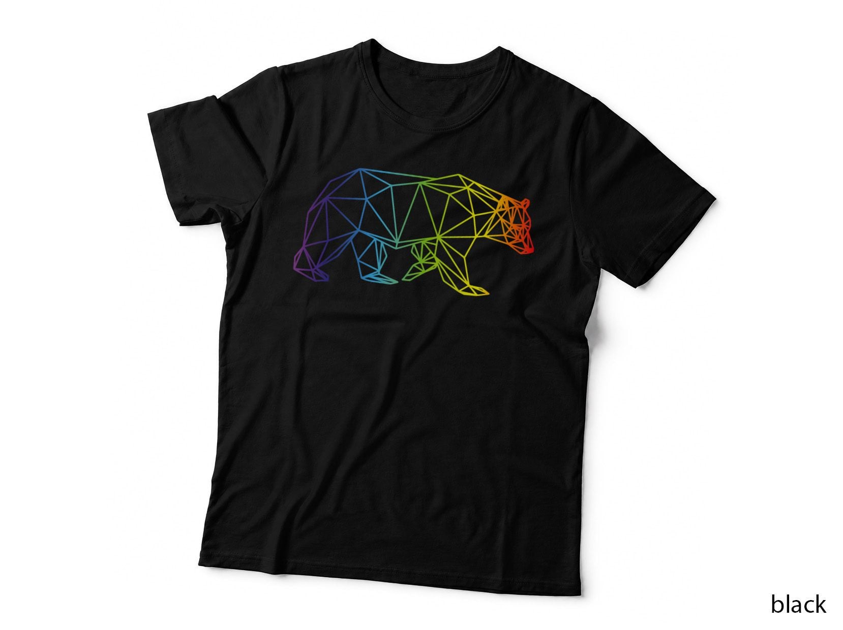 Geometric Bear LGBT Shirt Rainbow Flag Tee Gay Pride, Funny Lover T-Shirt