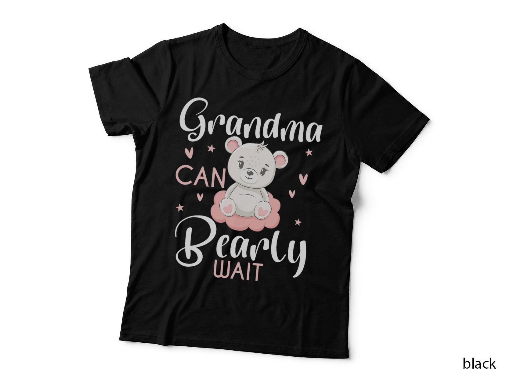 Grandma Can Bearly Wait Baby Shower Bear Design Pregnancy T-Shirt
