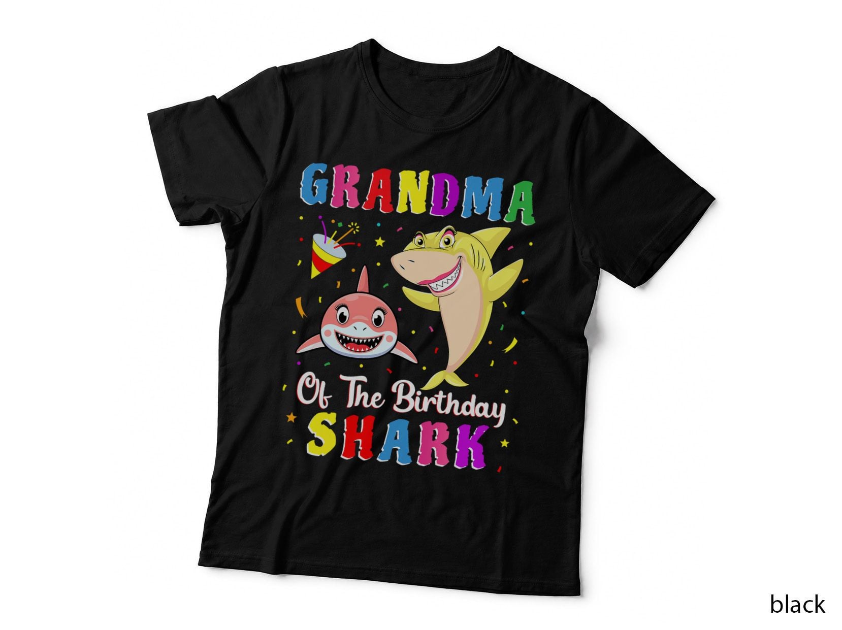 Grandma of the Shark Birthday Family Birthday Granddaughter T-Shirt