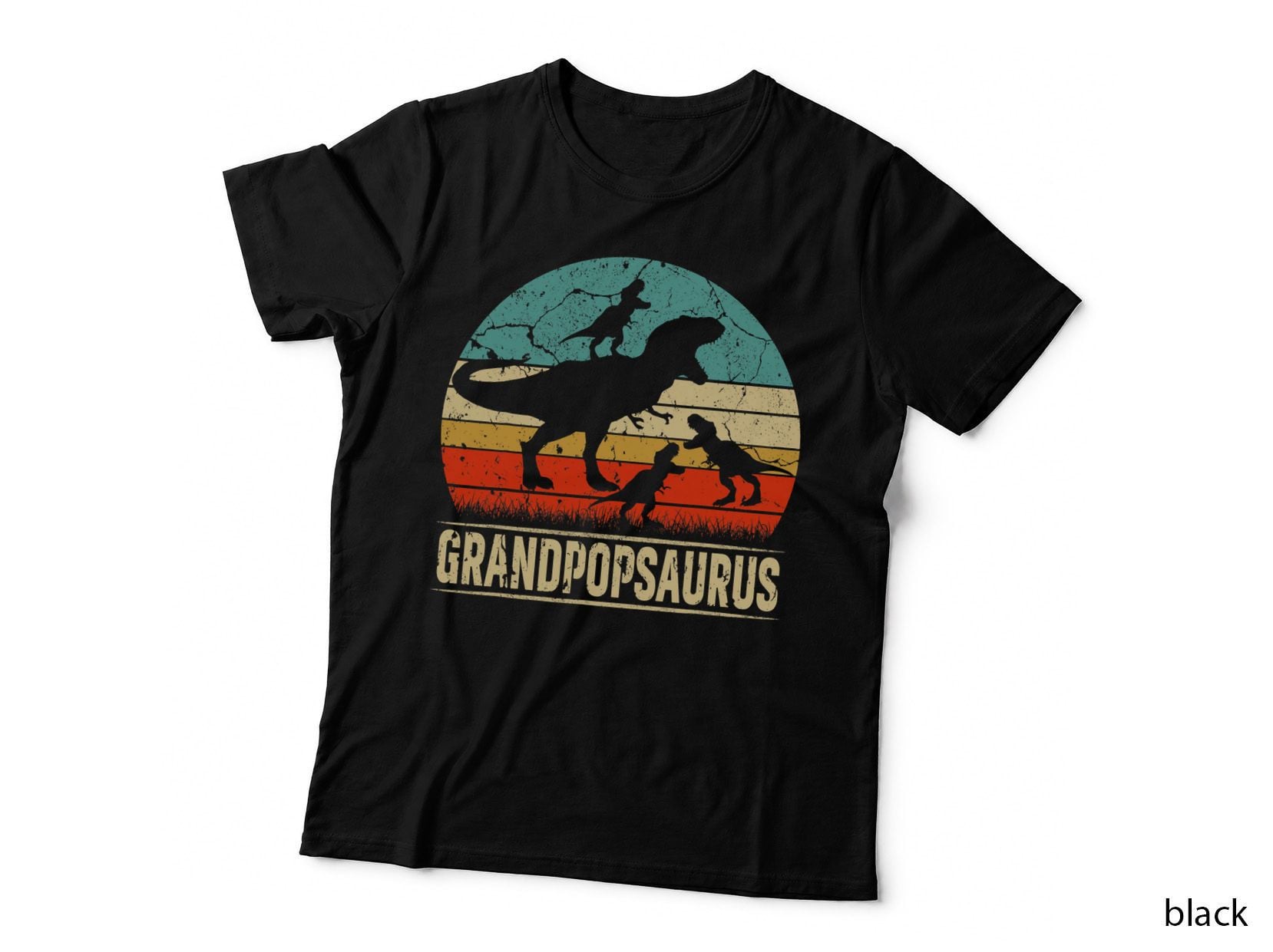 Grandpop Dinosaur Rex Grandpopsaurus 3 Kids Family Matching T-Shirt