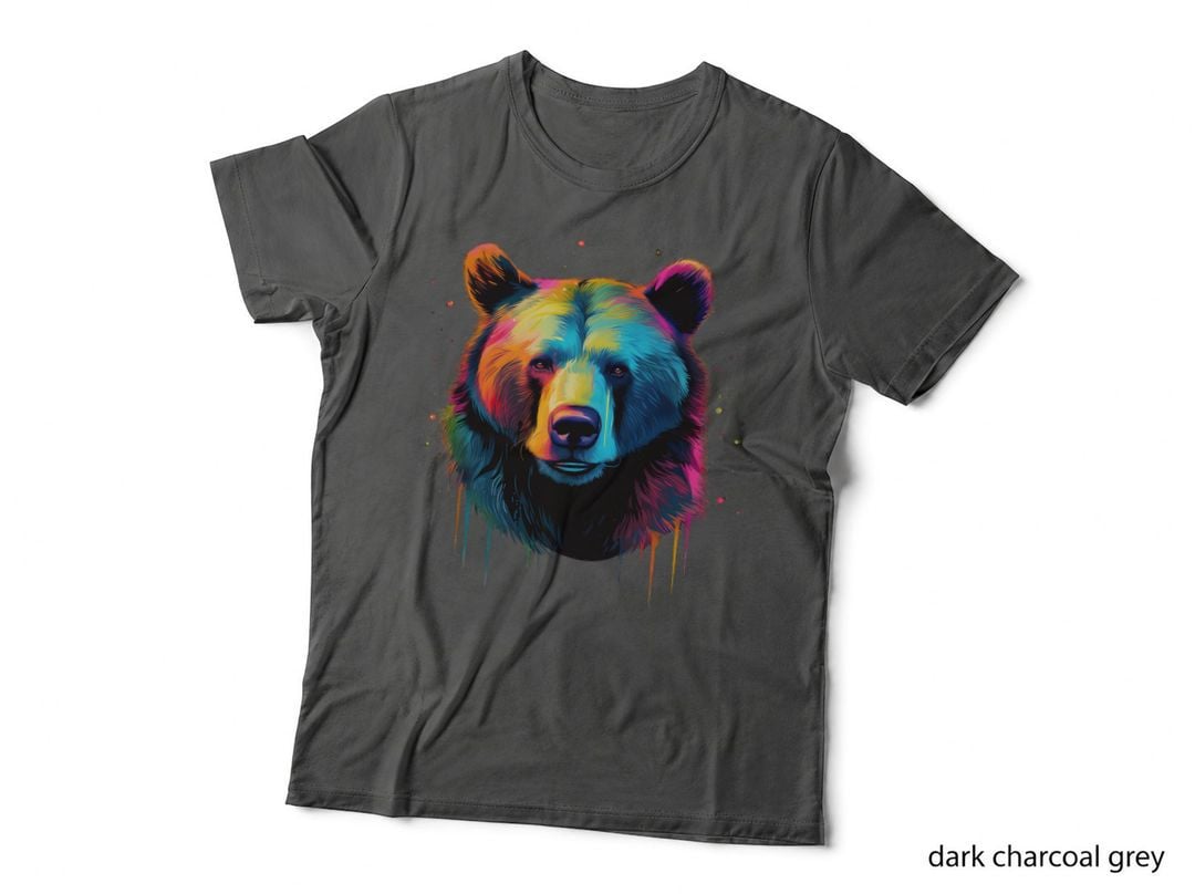 Grizzly Bear Lovers Pop Art Big Grizzly Bear T-Shirt