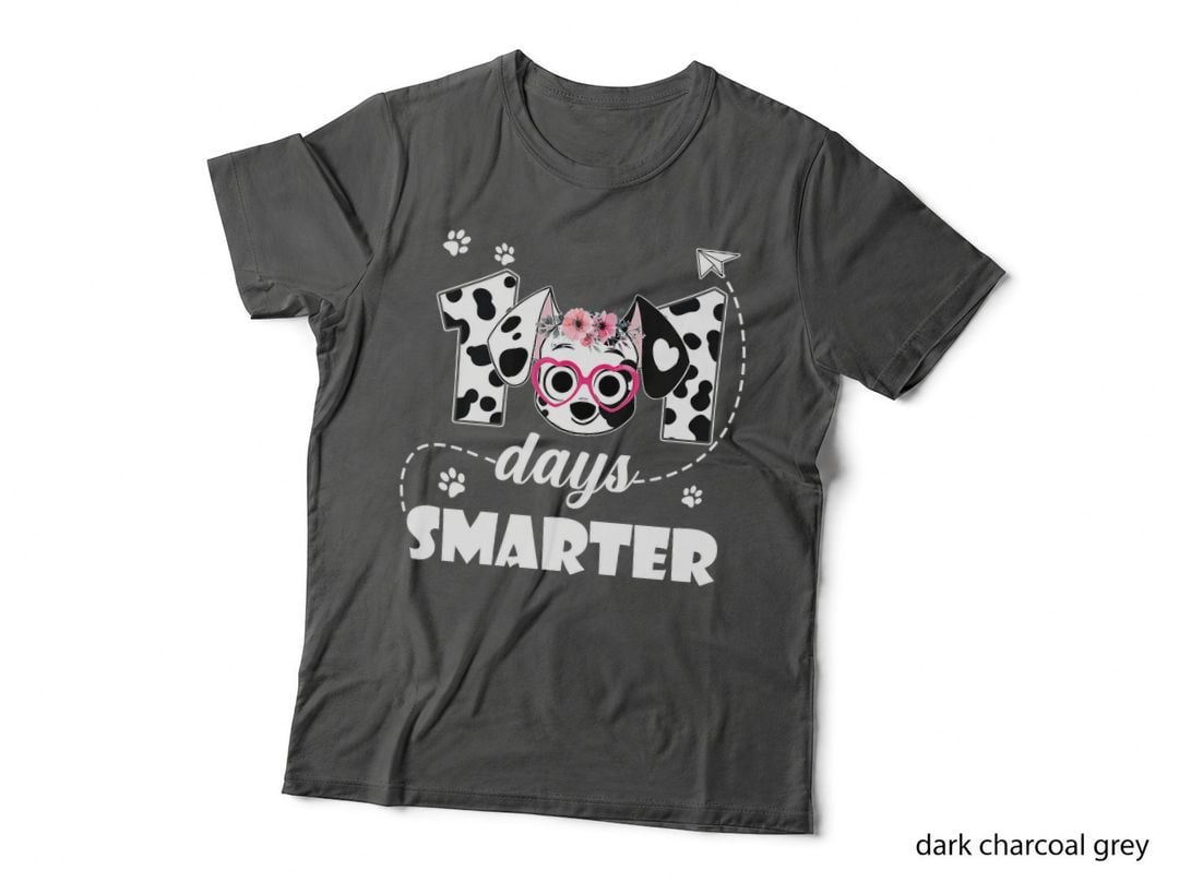 Happy 101 Days School Dog Lover Student or Teacher Boys Kids T-Shirt