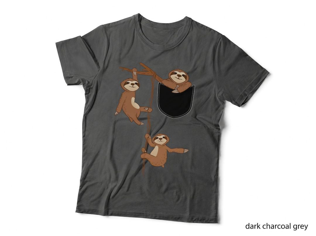 Happy Family Sloth in a Tree - Wildlife Animal Lover T-Shirt