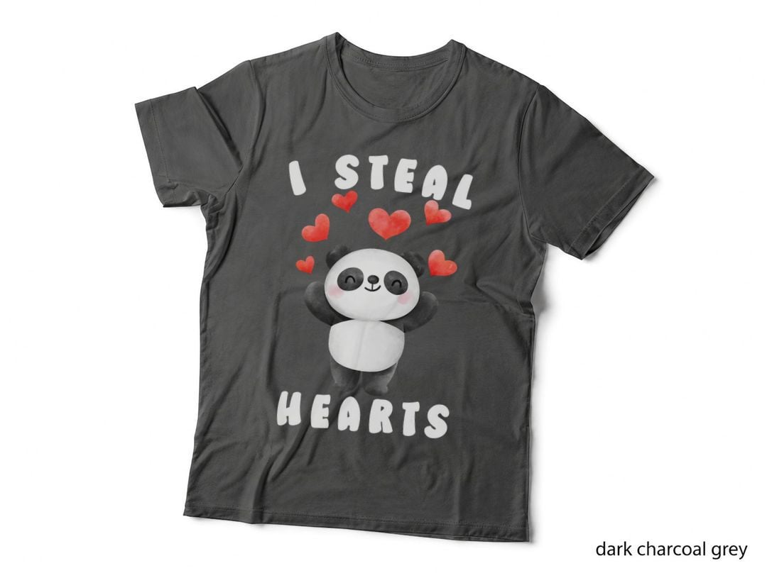 I Steal Hearts Panda Boys Valentines Day Toddler T-Shirt