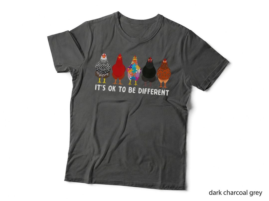 It's Ok to Be Different Cute Chicken Autism Awareness Month T-Shirt