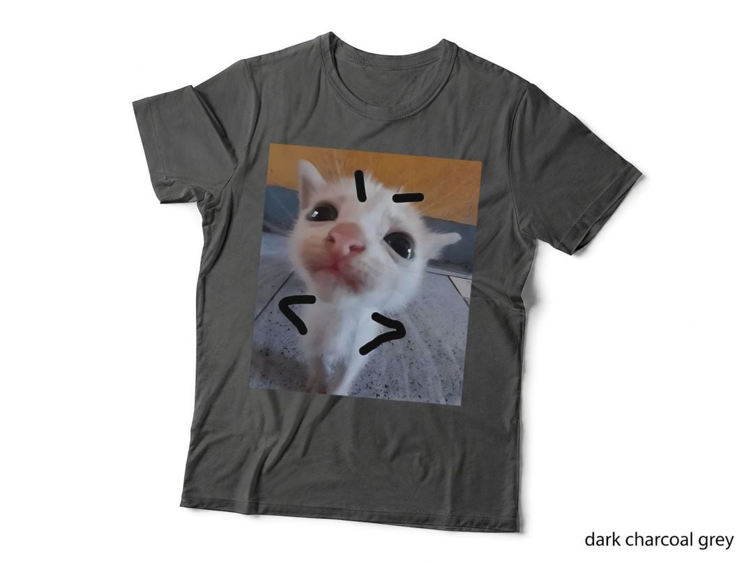 Judgy Kitty Funny Cat Lover Angry Kitten Meme Cute Graphic T-Shirt