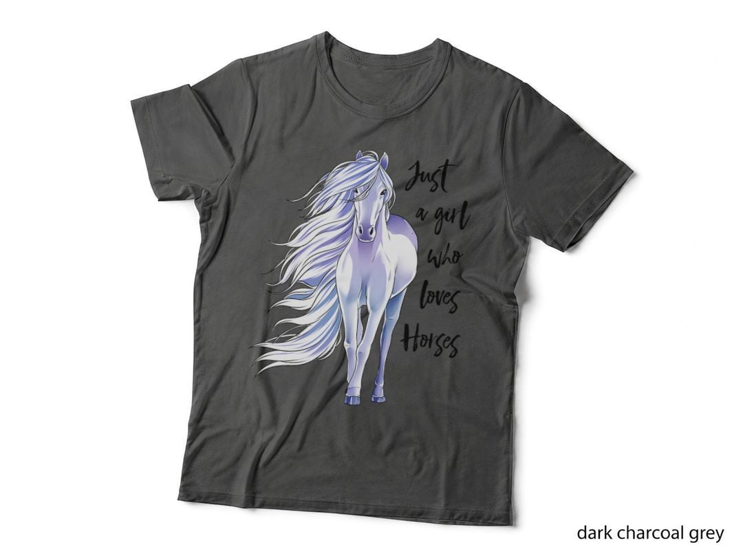 Just a Girl Who Loves Horses Horse Women Horseback Riding T-Shirt