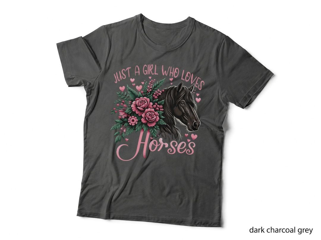 Just a Girl Who Loves Horses Vintage Horse T-Shirt