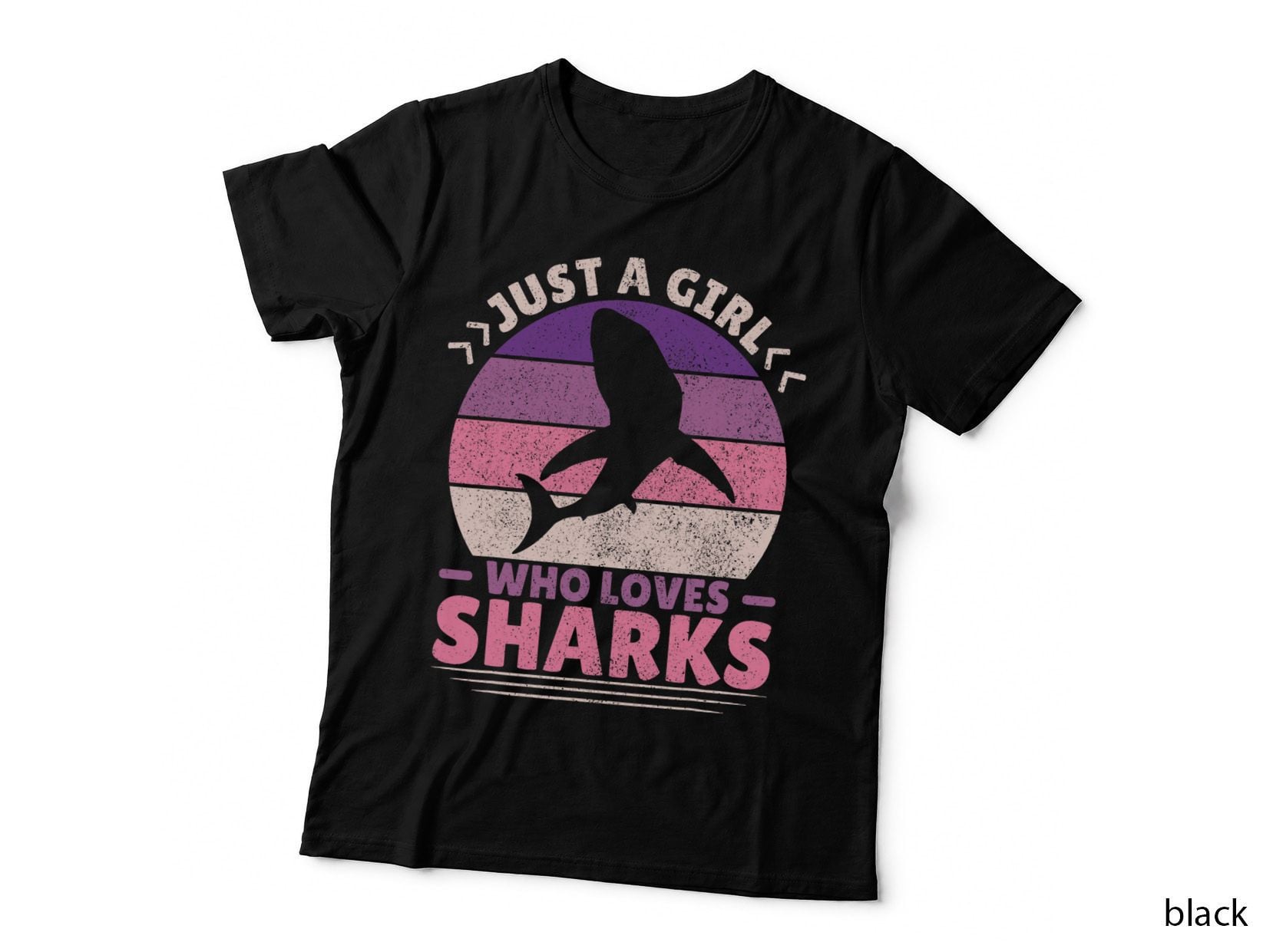Just a Girl Who Loves Sharks Lover Shark Stuff Funny Shark T-Shirt