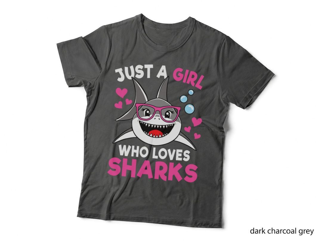 Just a Girl Who Loves Sharks Sea Animal Shark Lover Kids T-Shirt