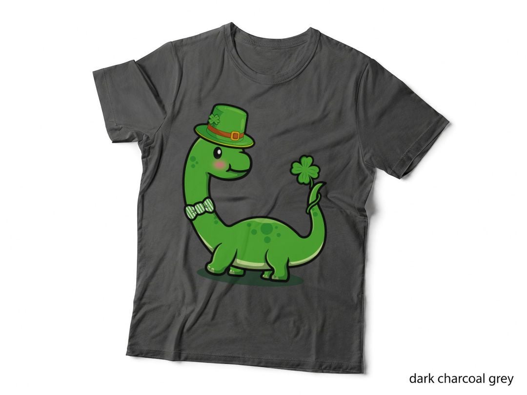 Kid's Dinosaur Shamrock St Patrick's Day for Kids Boys Girls T-Shirt