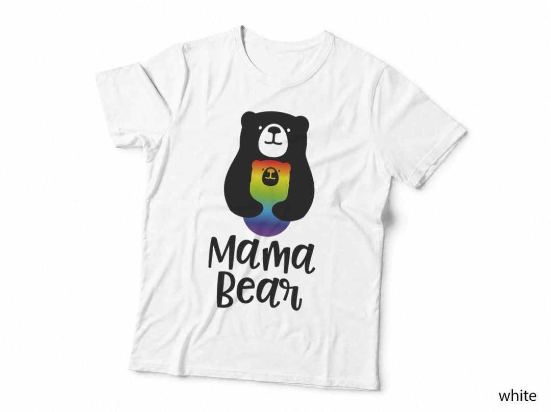 LGBT Mom Mama Bear LGBTQ Mother Pride Rainbow, Funny Lover T-Shirt