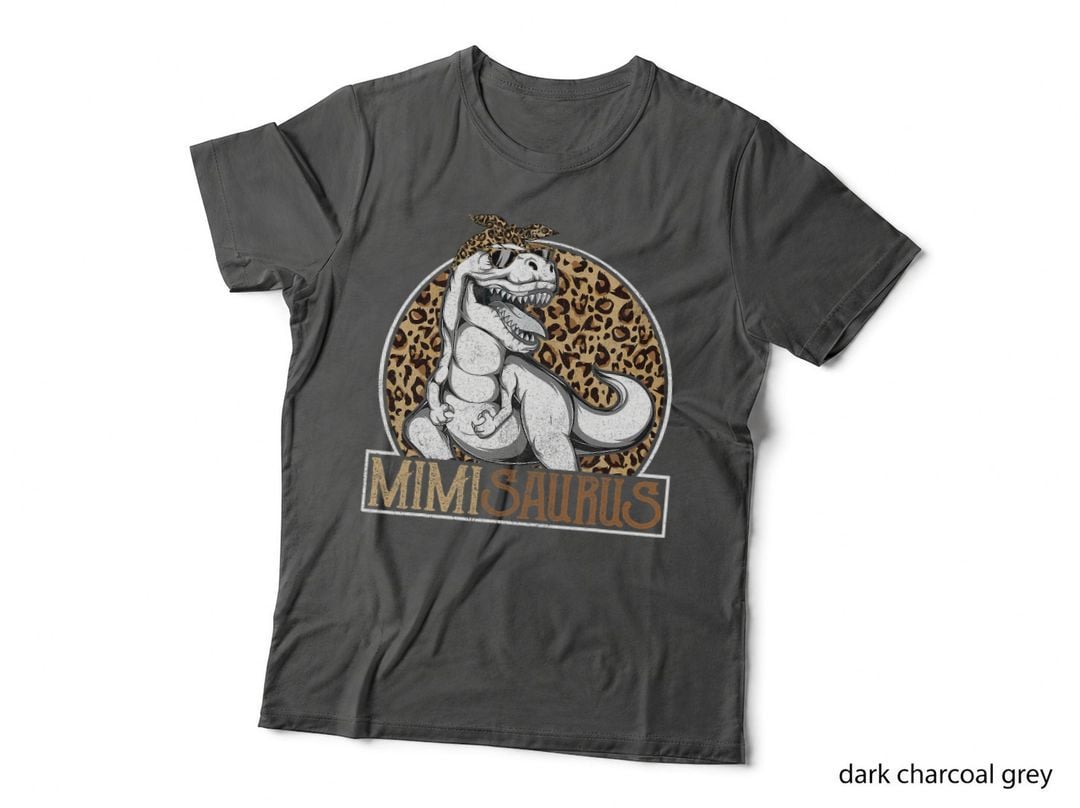 Mimisaurus Dinosaur Mimi Leopard Shirt, Mothers Day Grandma T-Shirt