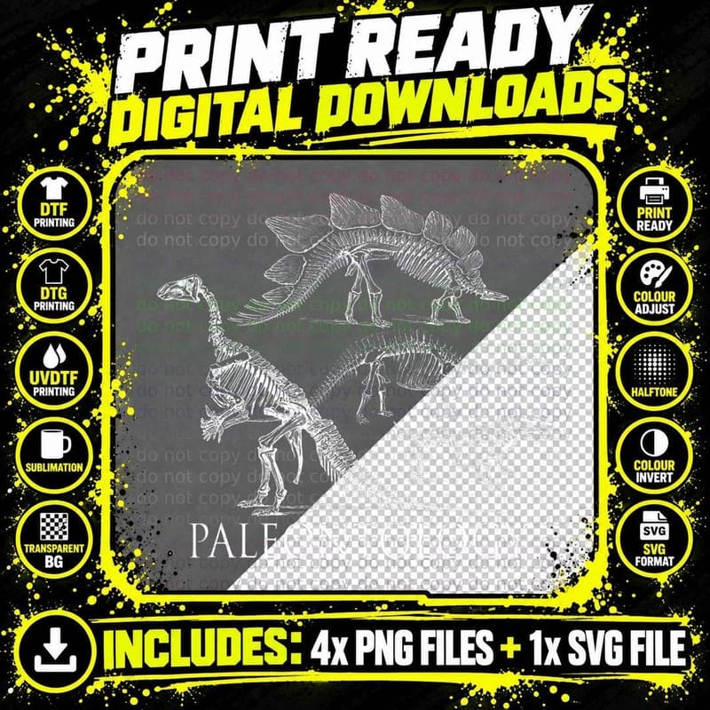 Paleontology Shirt Dinosaur Fossils T-Shirt History Png SVG Digital Bundle