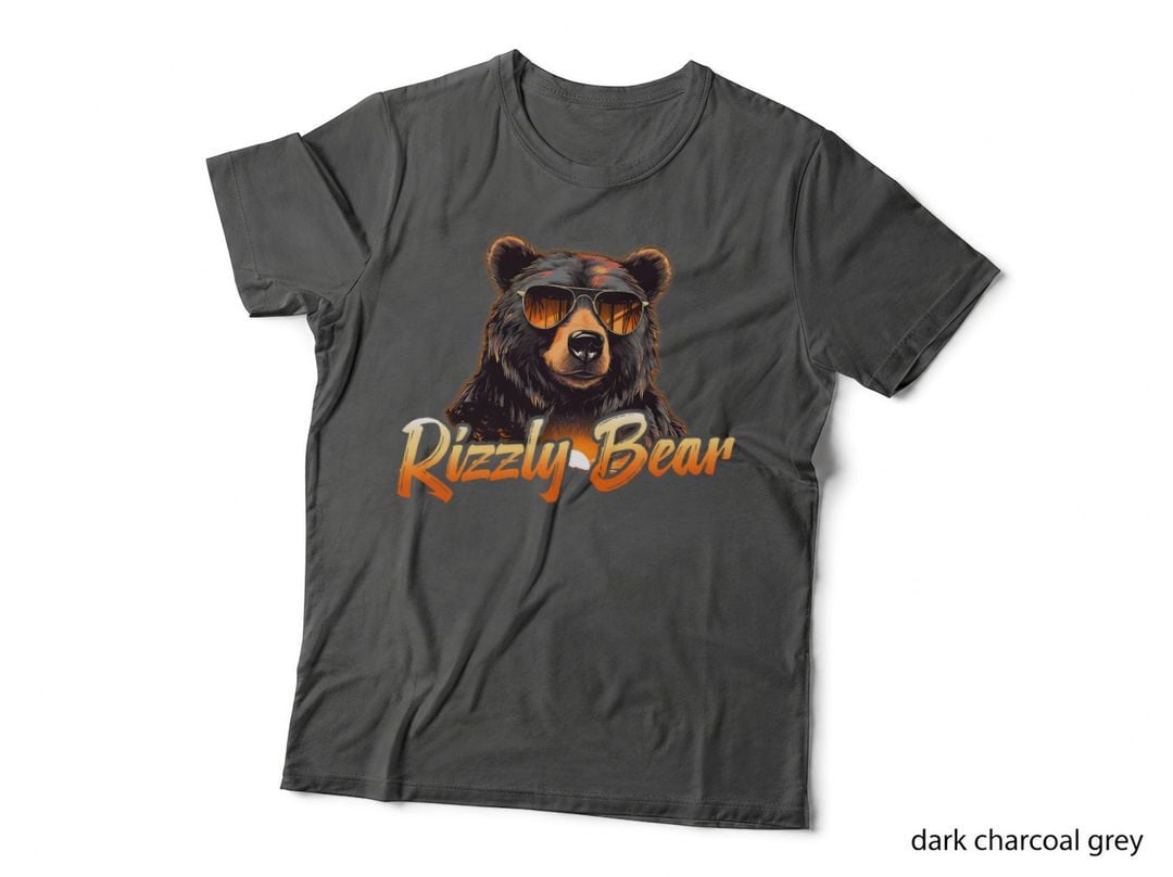 Rizzly Bear Wearing Sunglasses Funny Grizzly Bear W Rizz T-Shirt