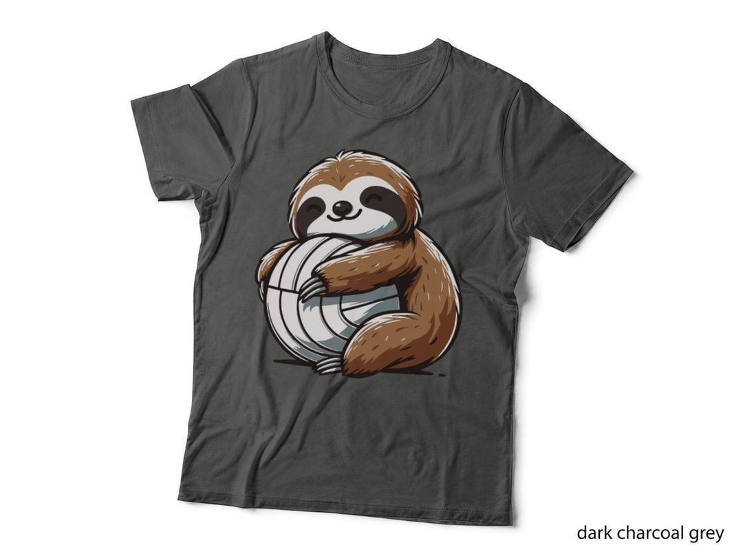 Sloth Volleyball Funny Lazy Sloth with Volleyball Ball T-Shirt