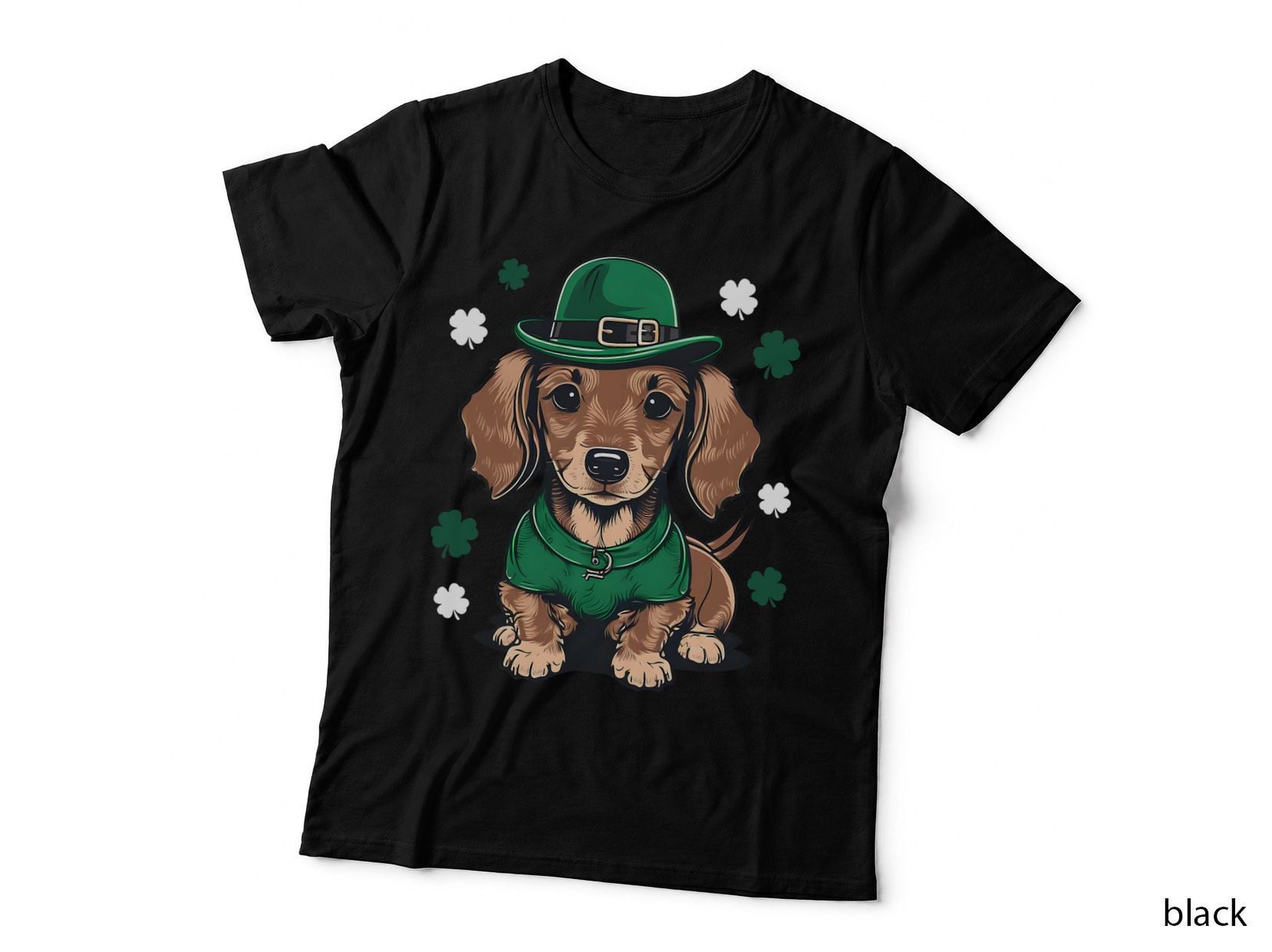 St Patricks Day Dachshund Weiner Dog Shamrock T-Shirt