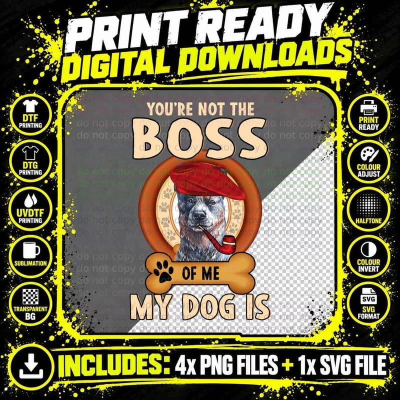 Australian Cattle Dog T-Shirt, Funny Dog Quote Png SVG Digital Bundle