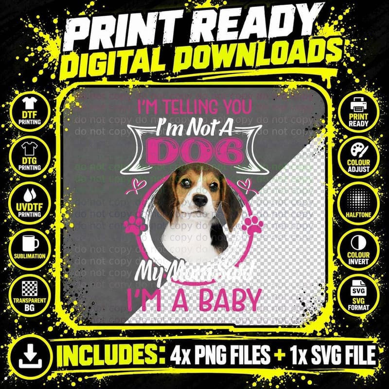 Beagle T-Shirt, Dog Lover Apparel, Pet Owner Gift Png SVG Digital Bundle