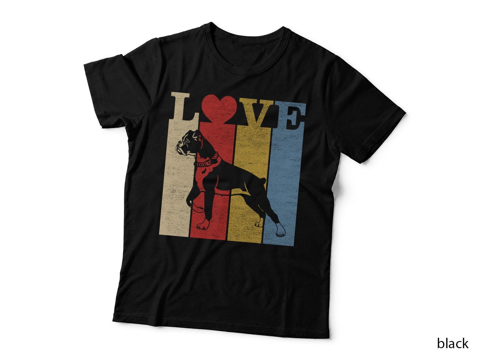 Boxer Dog Love T-Shirt, Vintage Style, Pet Lover Apparel