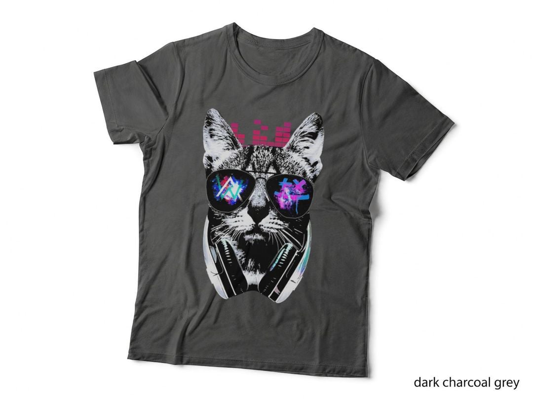 Cat Music Design T-Shirt, Cool DJ Vibes, Pet Lover Apparel