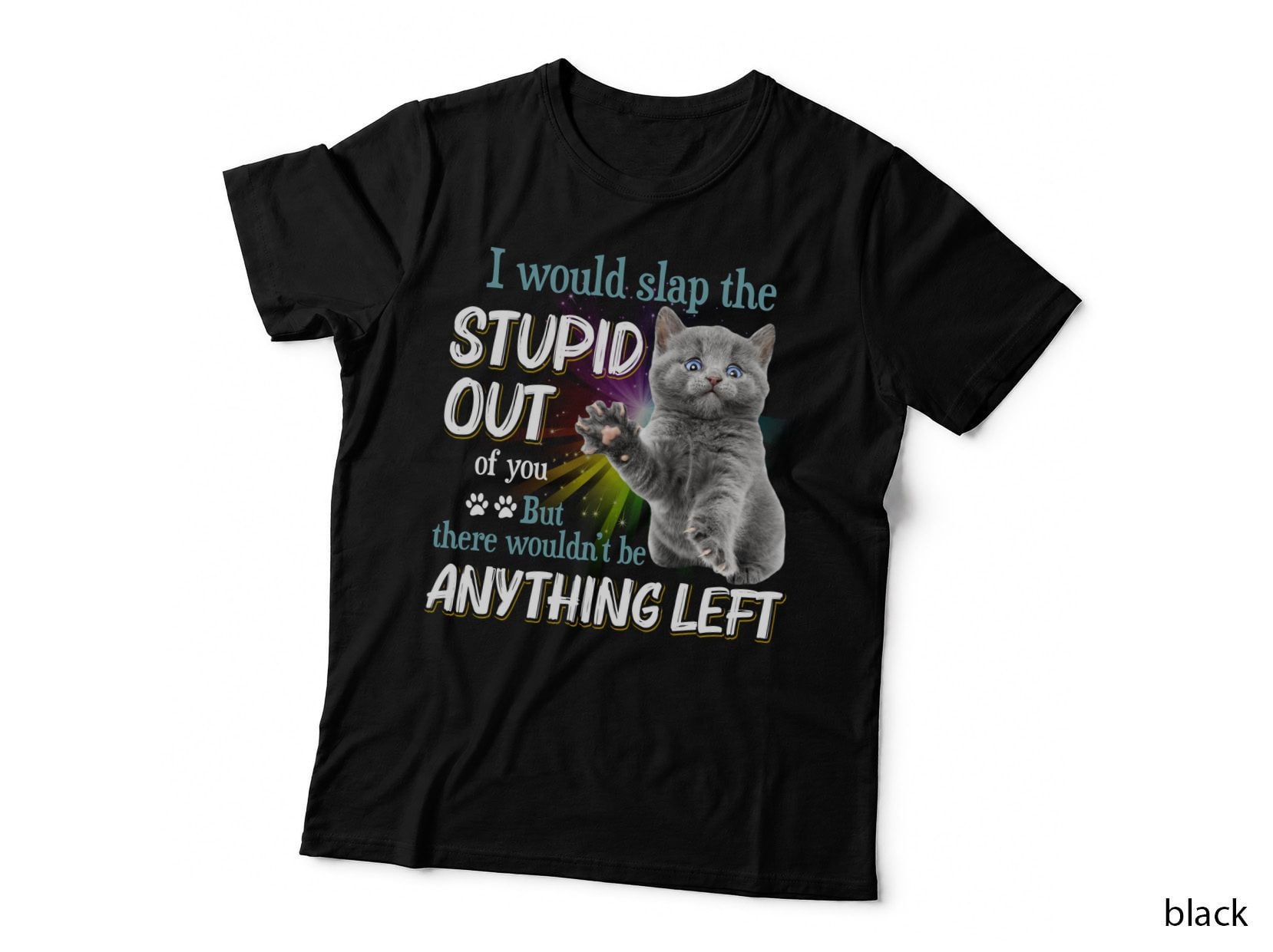 Cat Slap Sarcasm T-Shirt, Funny Sarcasm, Pet Lover Apparel