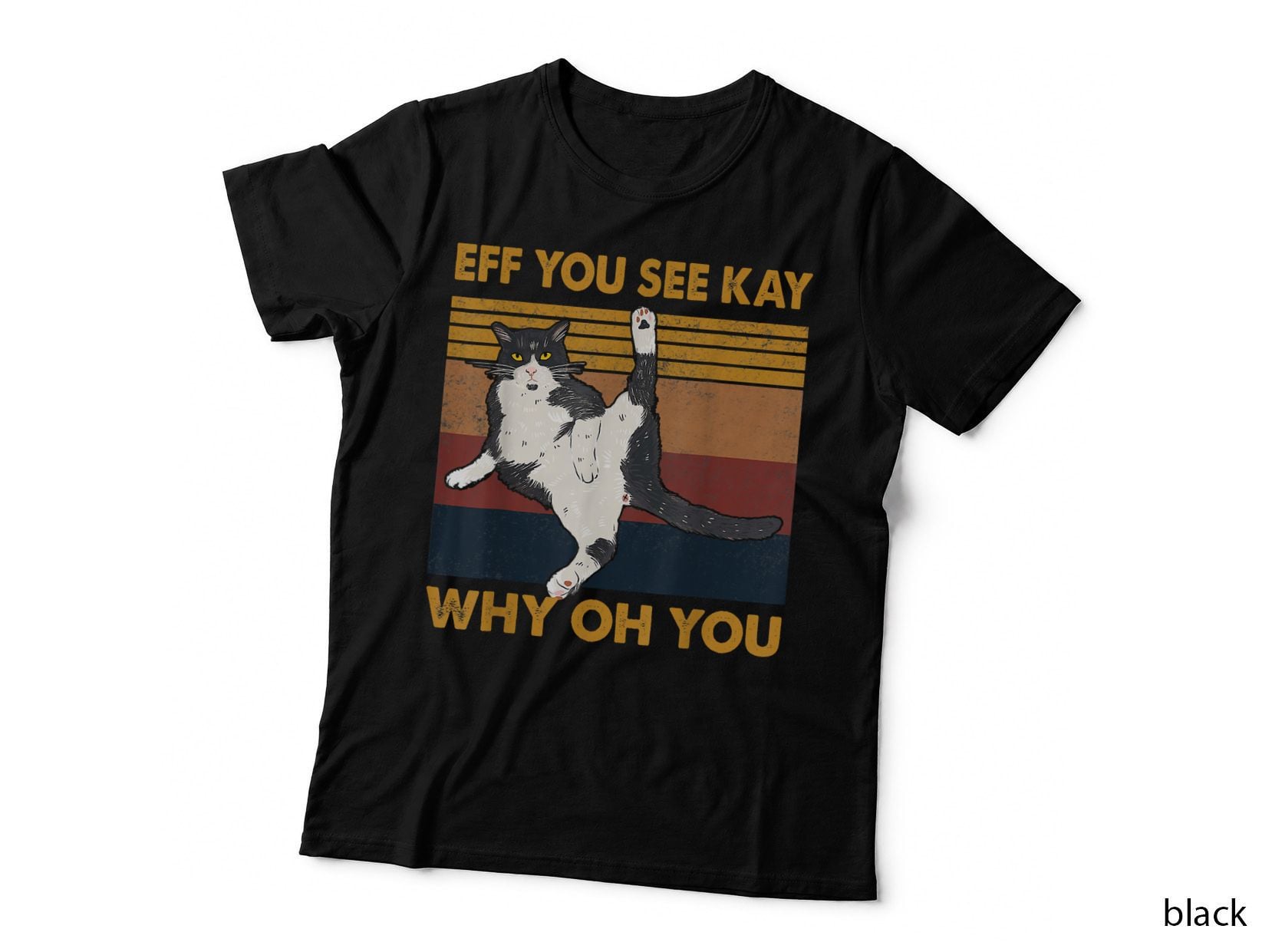 Cat Yoga Retro Vintage T-Shirt, Funny Sarcasm, Pet Lover Apparel