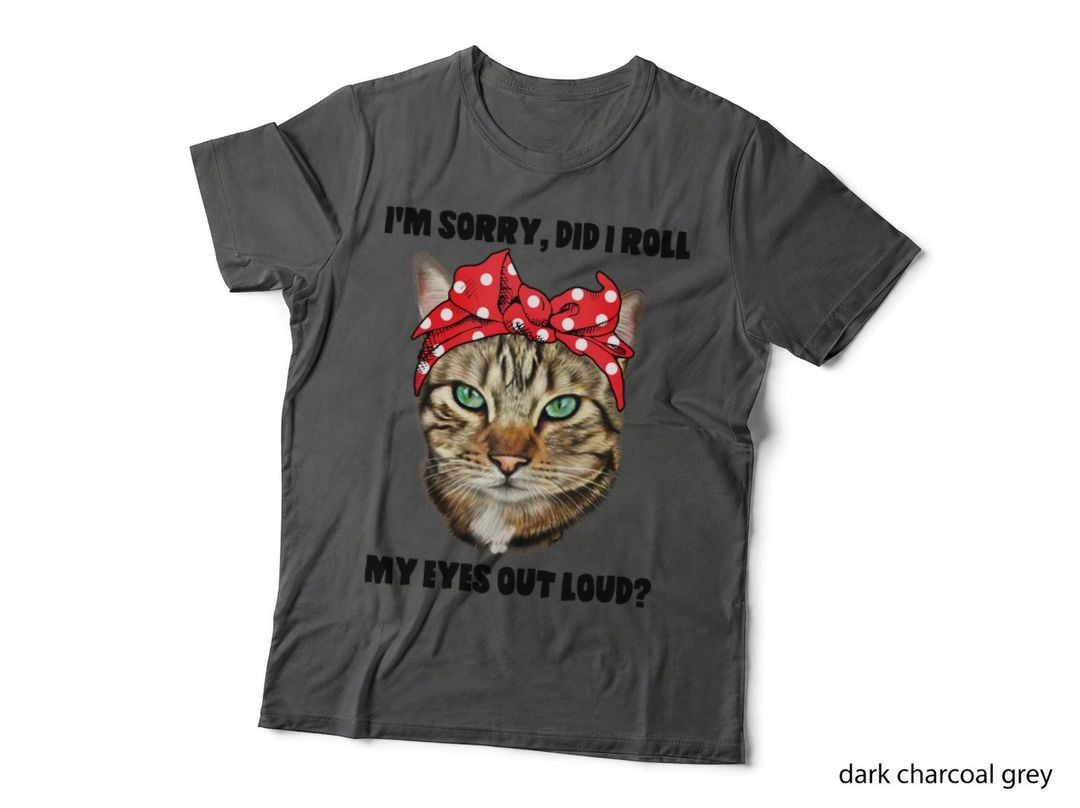 Cat with Bandana T-Shirt, Funny Sarcasm, Pet Lover Apparel