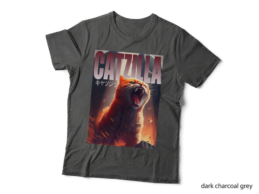 Catzilla Cat Lover T-Shirt, Pop Culture Parody, Pet Lover Apparel