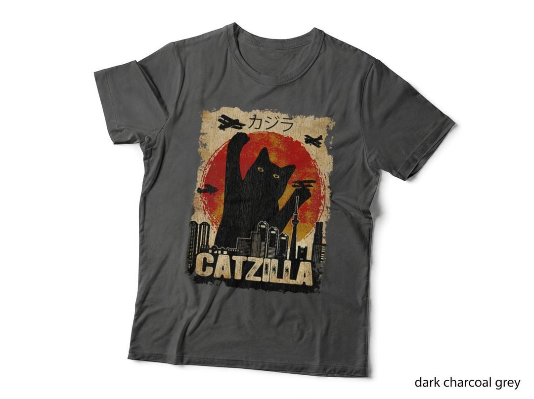 Catzilla T-Shirt, Vintage Cat Design, Pet Lover Apparel